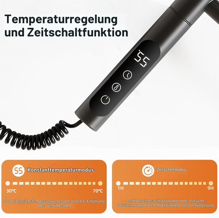 180°Drehung Bad Handtuchtrockner Elektrisch Handtuchheizkörper Elektrisch Handtuchwärmer Elektrisch