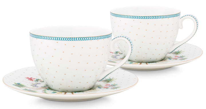 PiP Studio 51004119 Jolie Dots Gold Tasse & Untertasse Set2