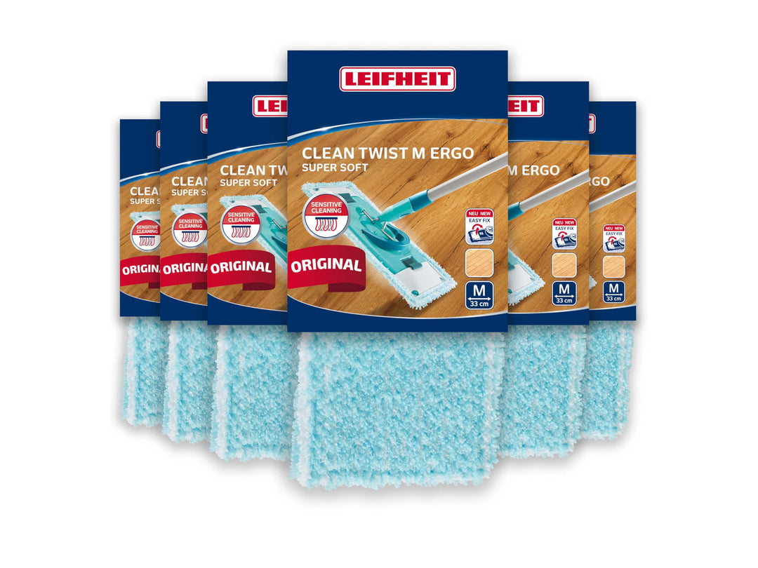 Leifheit Original Wischbezug CLEAN TWIST M Ergo/Power Clean super soft, Bodenwischer Ersatzbezug mit