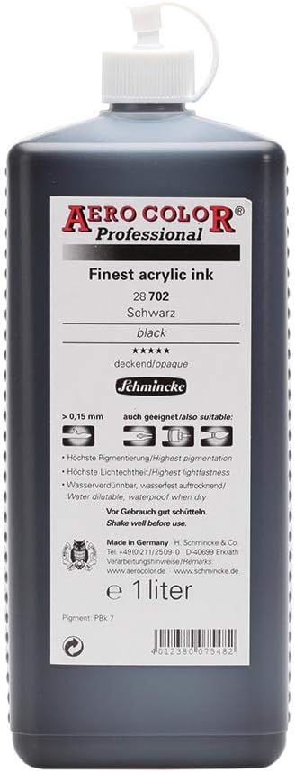 AERO COLOR Professional Airbrush. 1000ml Schwarz [Spielzeug]