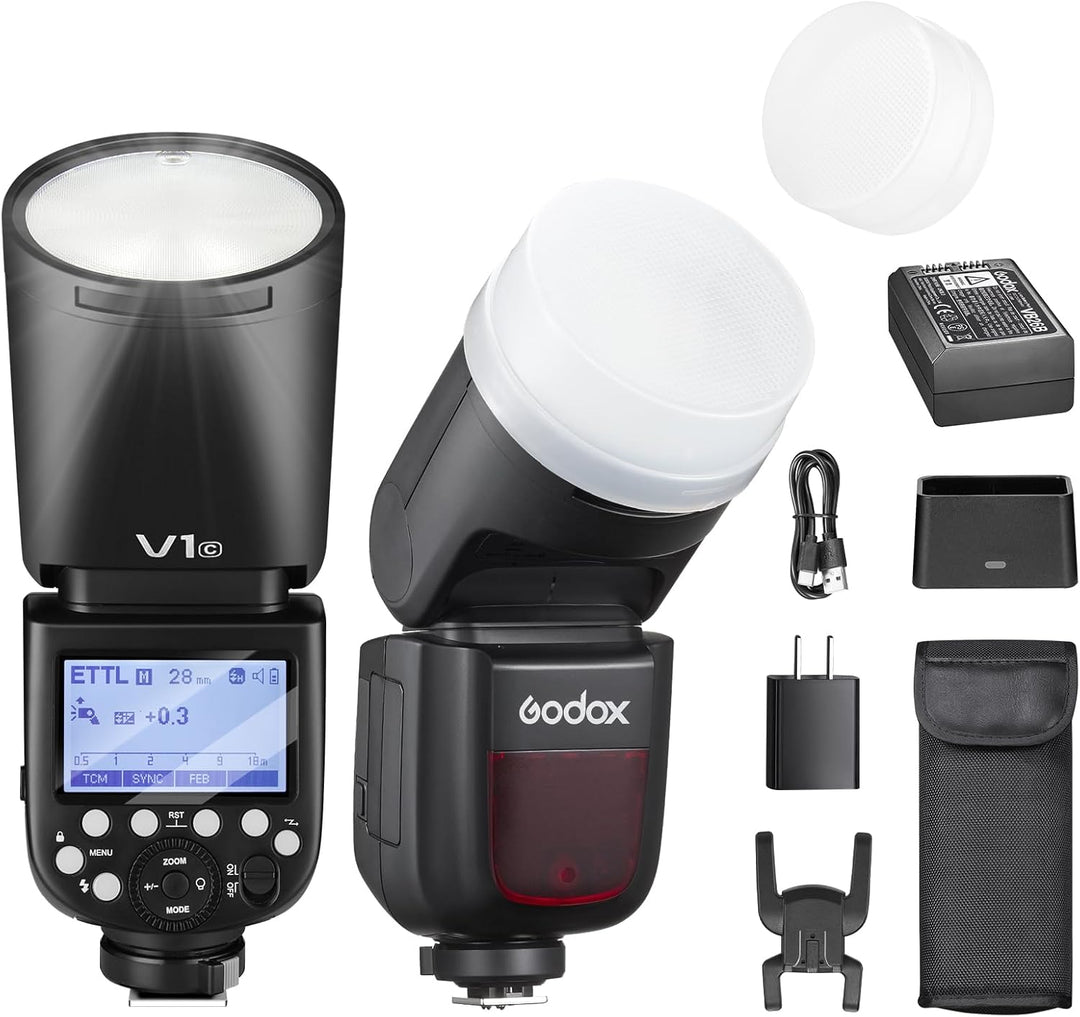 Godox V1C Rundb kamerablitz 76W Speedlite Professioneller Kamera Flash 1/8000 HSS 2.4G Wireless X Sy