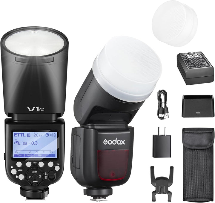 Godox V1C Rundb kamerablitz 76W Speedlite Professioneller Kamera Flash 1/8000 HSS 2.4G Wireless X Sy