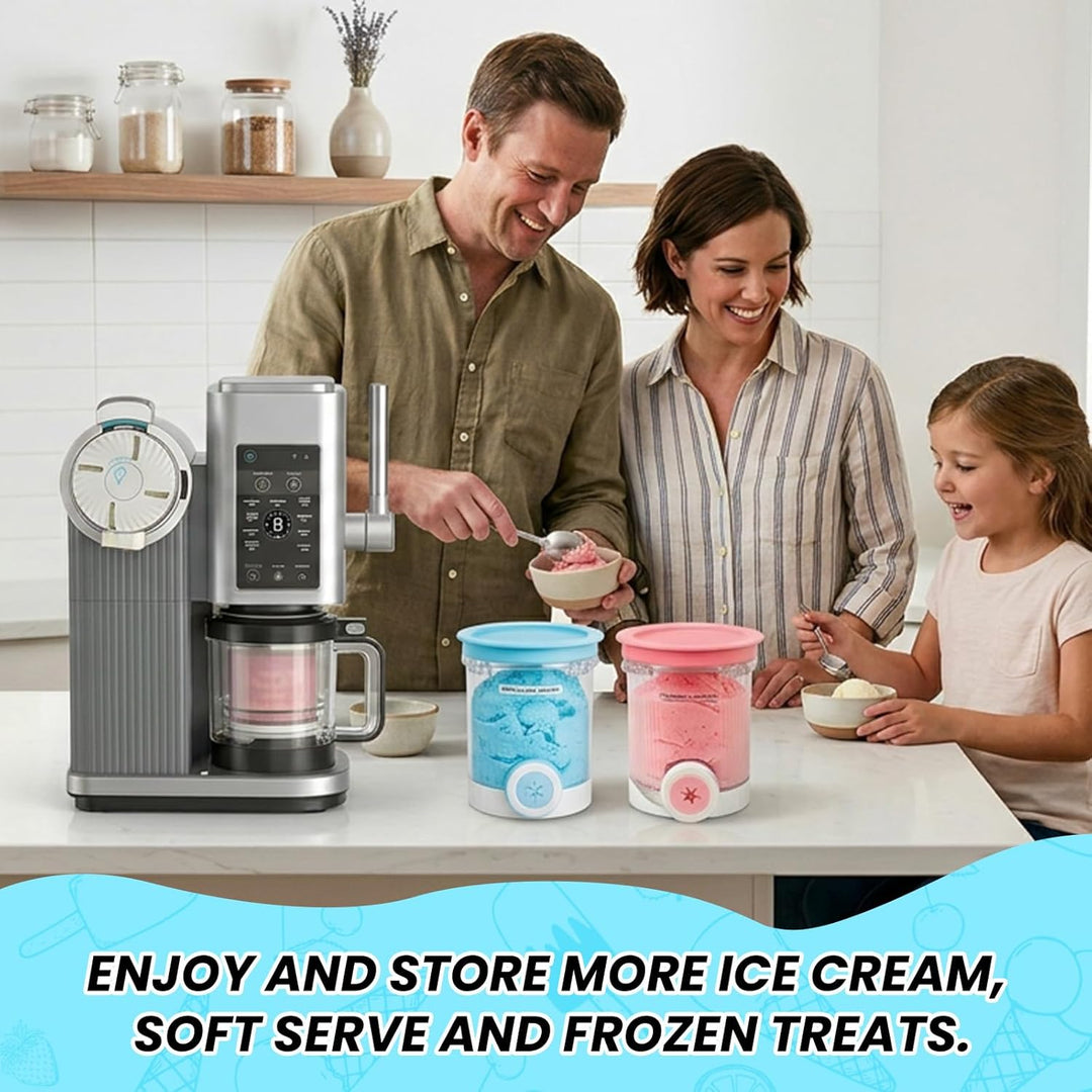 4 Stück für Ninja Swirl Creami Behälter, Eisbehälter für Speiseeis, mit Ersatz für Ninja Creami Delu