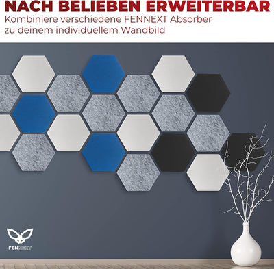 FENNEXT® Schallabsorber Wand - Akustikbild - Schallschutz aus hochwertigem Akustik-Vlies für Gaming,