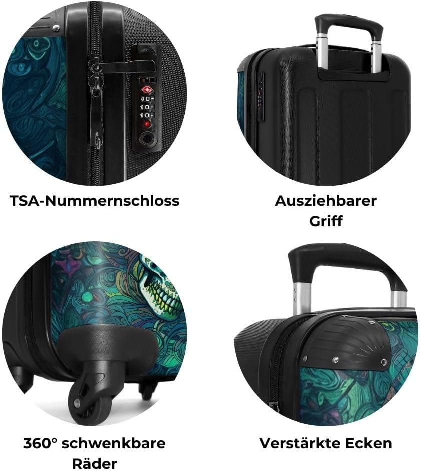 NoBoringSuitcases.com® Handgepäck, Hartschalenkoffer mit TSA Schloss, Trolley, Reisekoffer, Carry on