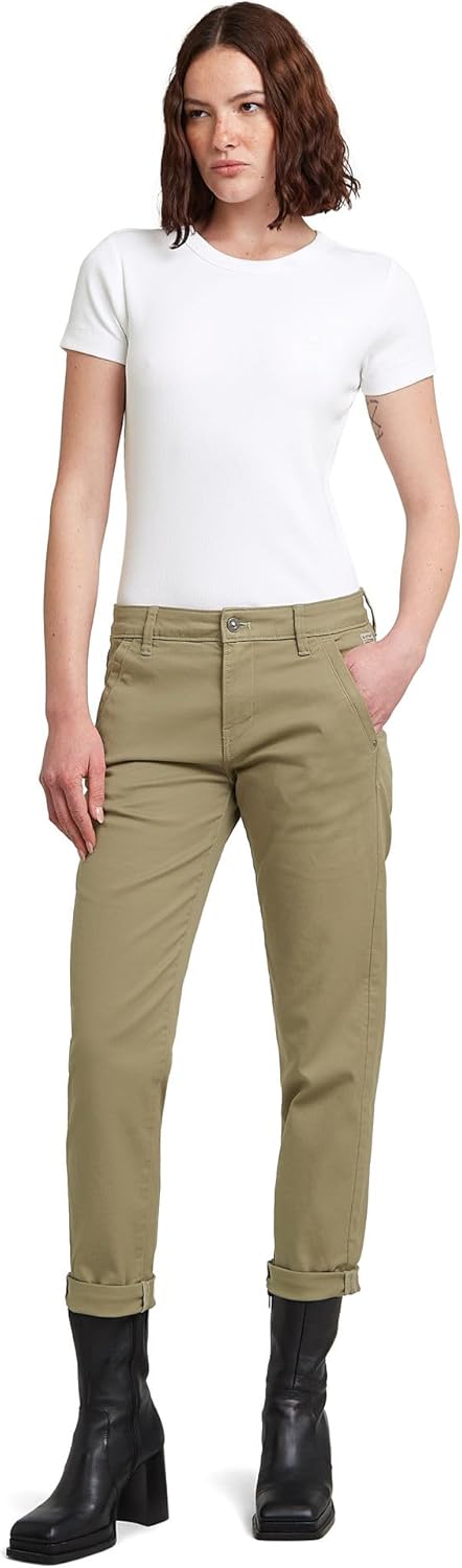 G-Star Damen Kate Boyfriend Chino 23W / 28L Grün (Ensis Green D25257-c105-6057), 23W / 28L Grün