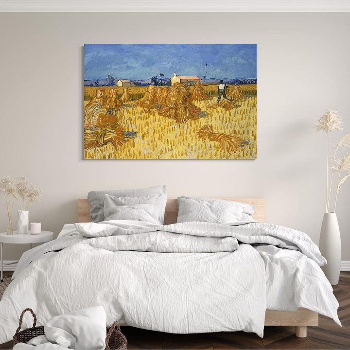 Leinwand (80x60cm): Vincent van Gogh - Getreide-Ernte in der Provence 80x60 cm, 80x60 cm