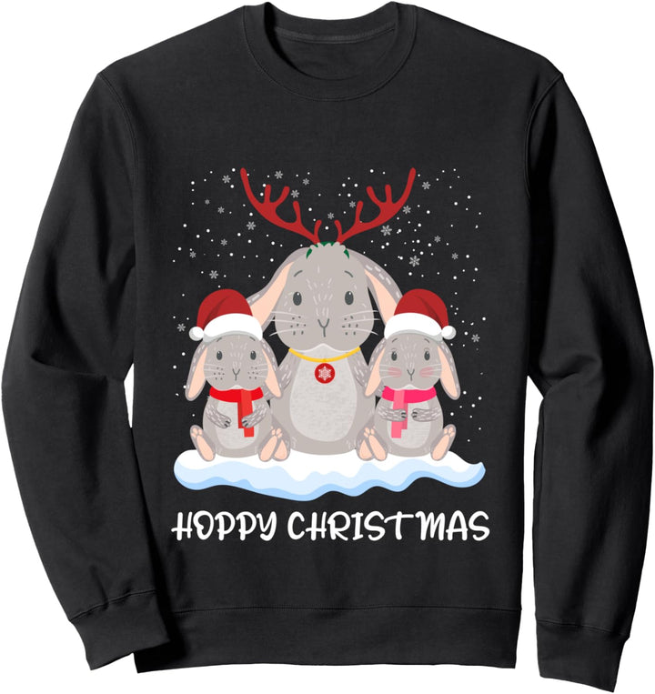 Hase Weihnachten Familie Hase Weihnachten Hoppy Weihnachten Sweatshirt