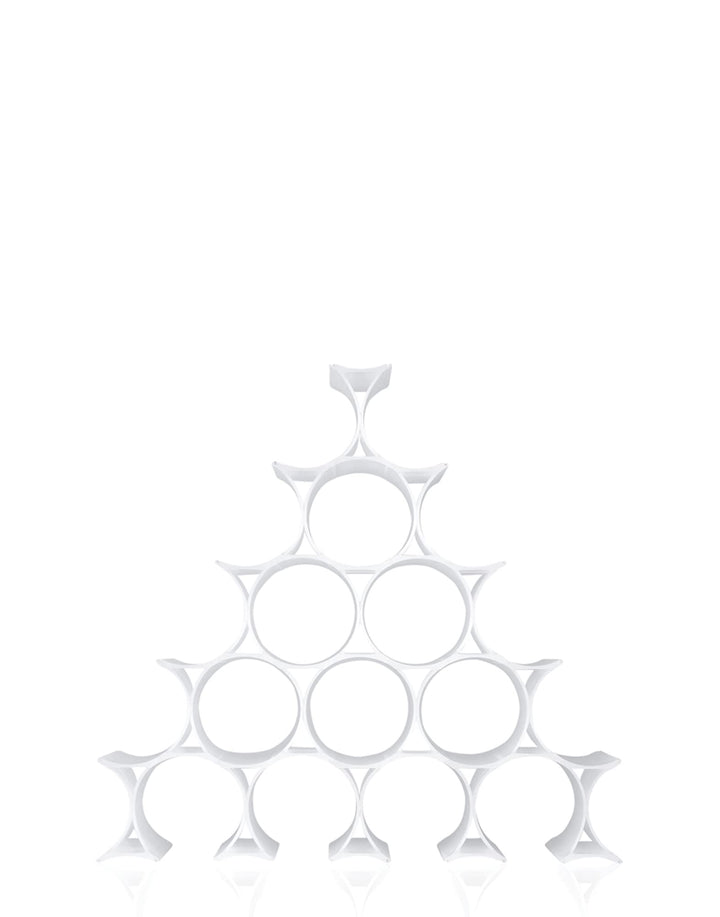 Kartell Infinity Flaschenregal, Plastik, opalino, 14.5 x 9.5 x 5.7 cm Bianco, Bianco