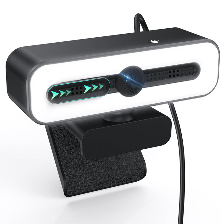 1080P Webcam mit Mikrofon und Licht,USB Webcam für PC Laptop Desktop.USB Kamera für Videoanruf und A