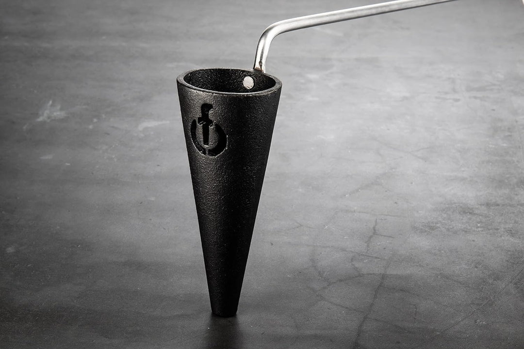 Forged Flambadou, Hergestellt aus Gusseisen, Heft aus