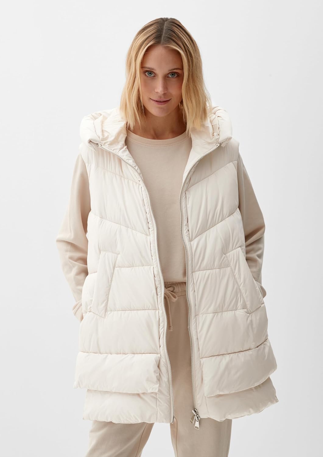 s.Oliver Damen Weste ärmellos M creme 0330, M creme 0330