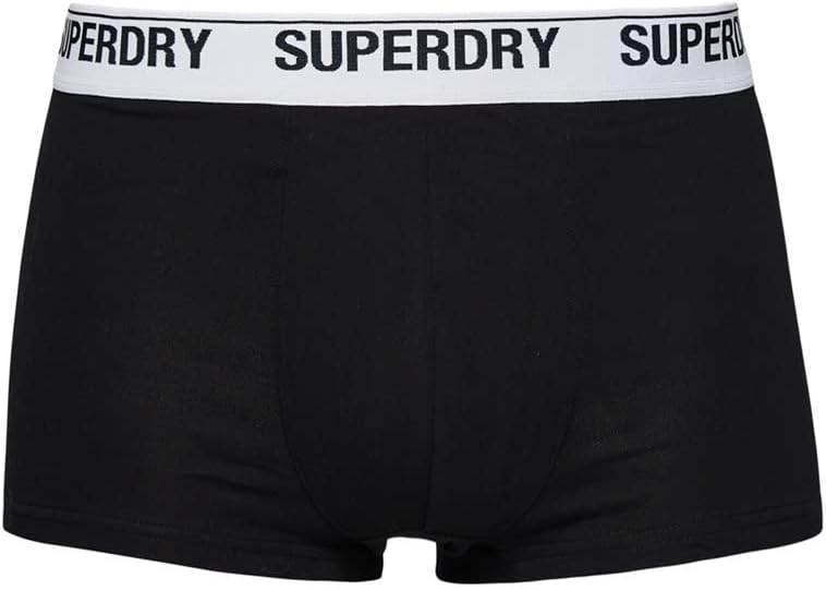 Superdry Herren Unterhosen aus Bio-Baumwolle im 3er-Pack Schwarzer Mix XL
