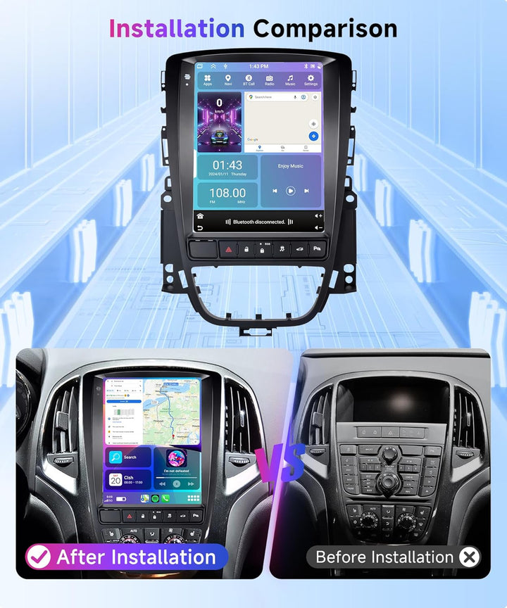 Rimoody 4G+64G 9.7" Android Autoradio für Opel Astra J (mit ECO Taste) Buick Excelle XT GT 2006-2016