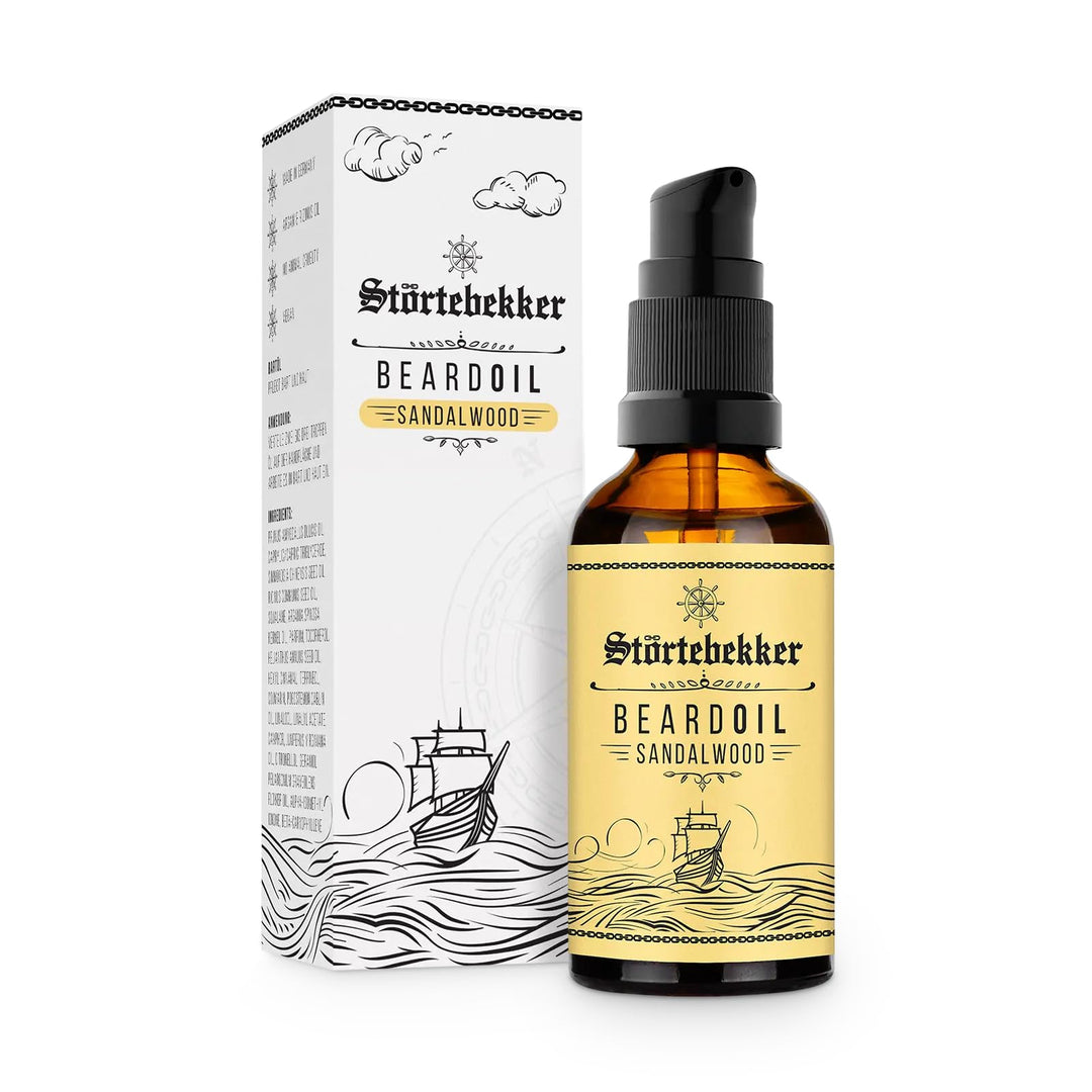 Störtebekker® Premium Bartöl Sandelholz - tägliche Bartpflege für 3-Tage-Bart bis Vollbart - 50ml Be