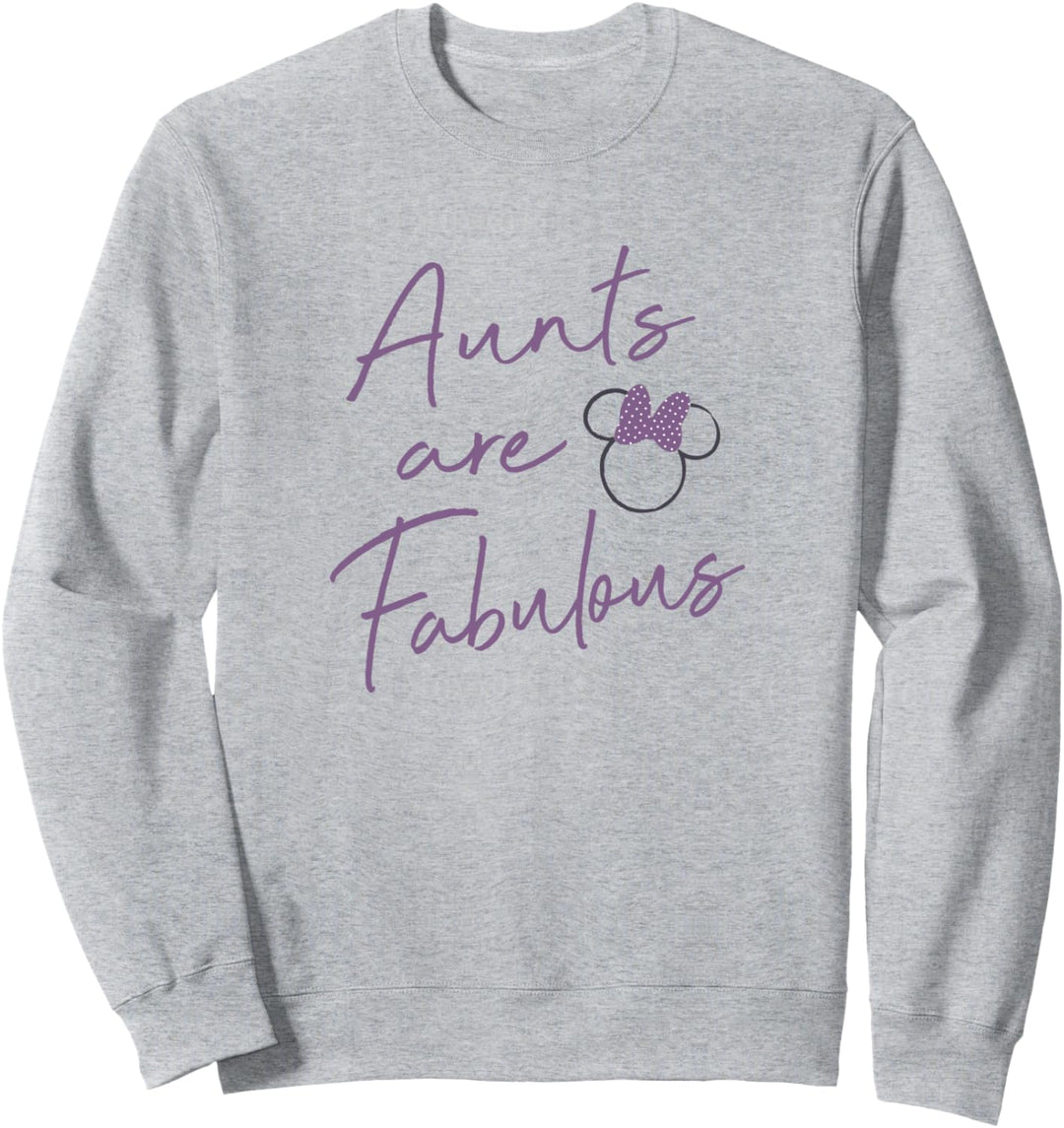 Disney Minnie Mouse Aunts Are Fabulous Purple Text Sweatshirt