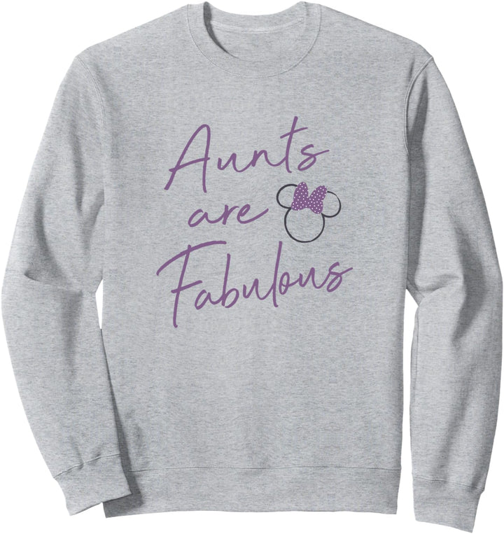 Disney Minnie Mouse Aunts Are Fabulous Purple Text Sweatshirt