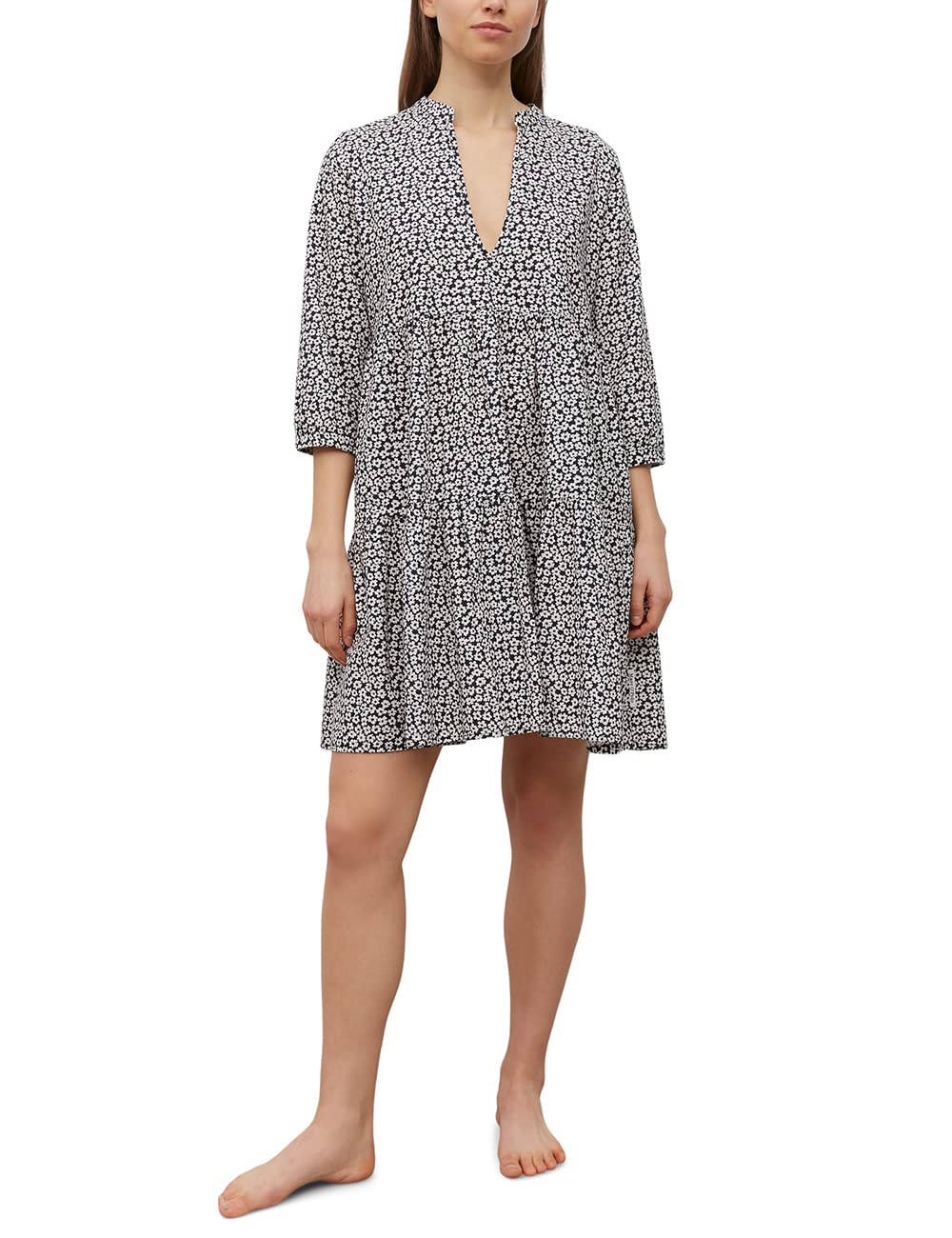 Marc O'Polo Damen W-Beach Tunic Überwurf für Schwimmbekleidung S Blauschwarz, S Blauschwarz