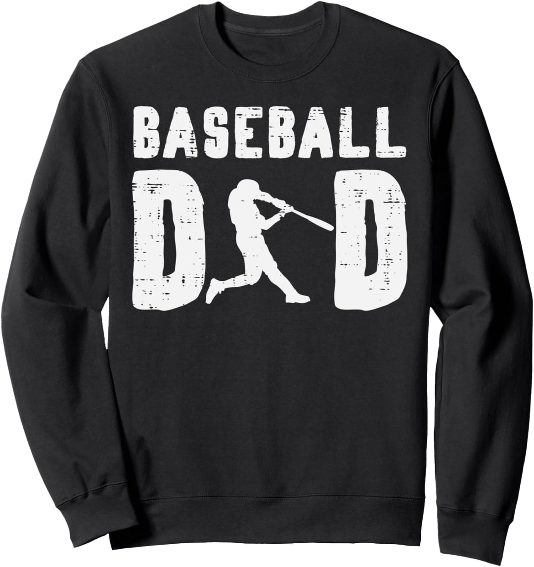 Baseball Dad Cool Fathers Day Coach Player Daddy Papa Men Sweatshirt