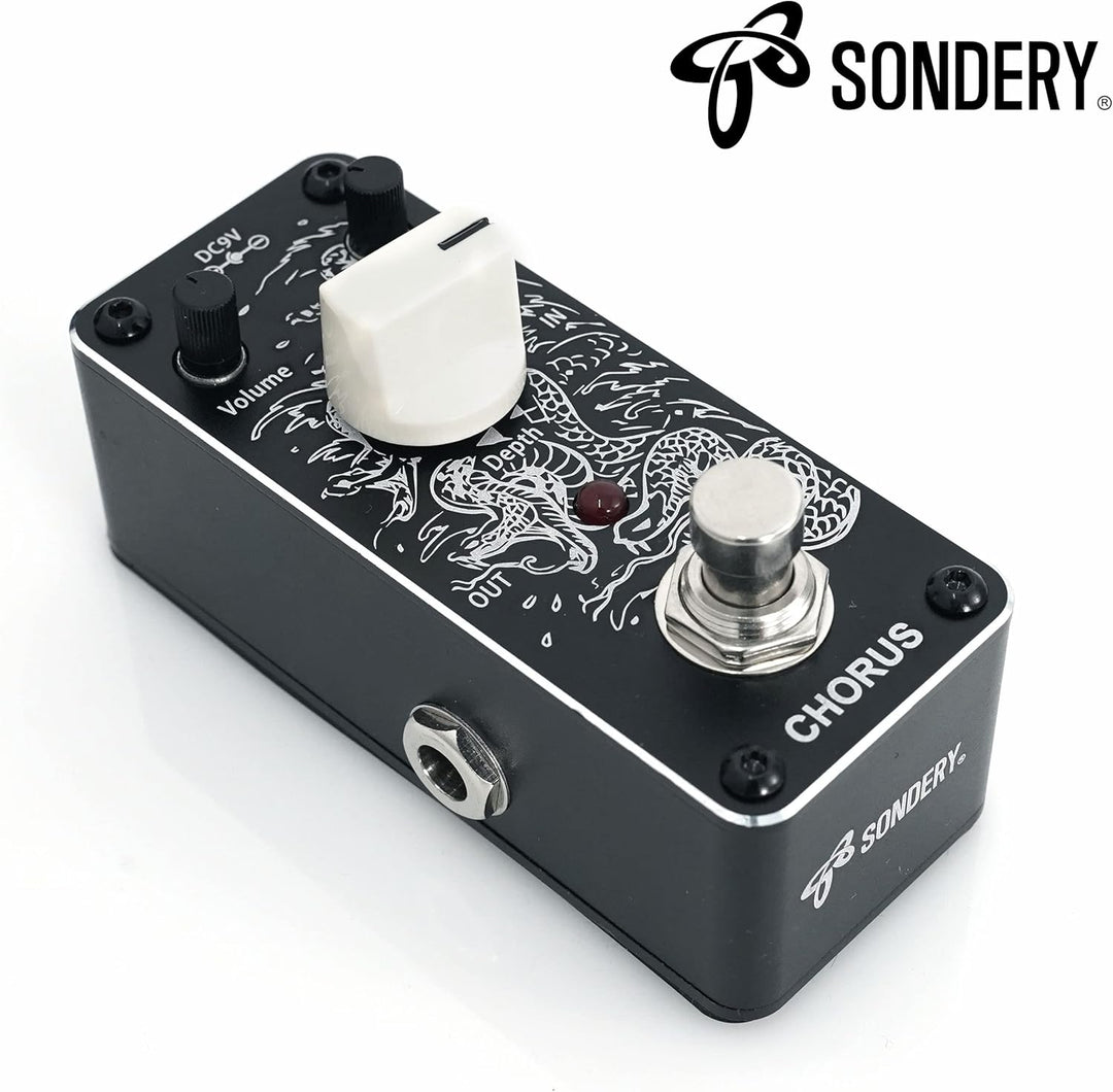 Sondery Chorus Pedal für Gitarren Mini Analog Chorus Effektpedal True Bypass Art Series