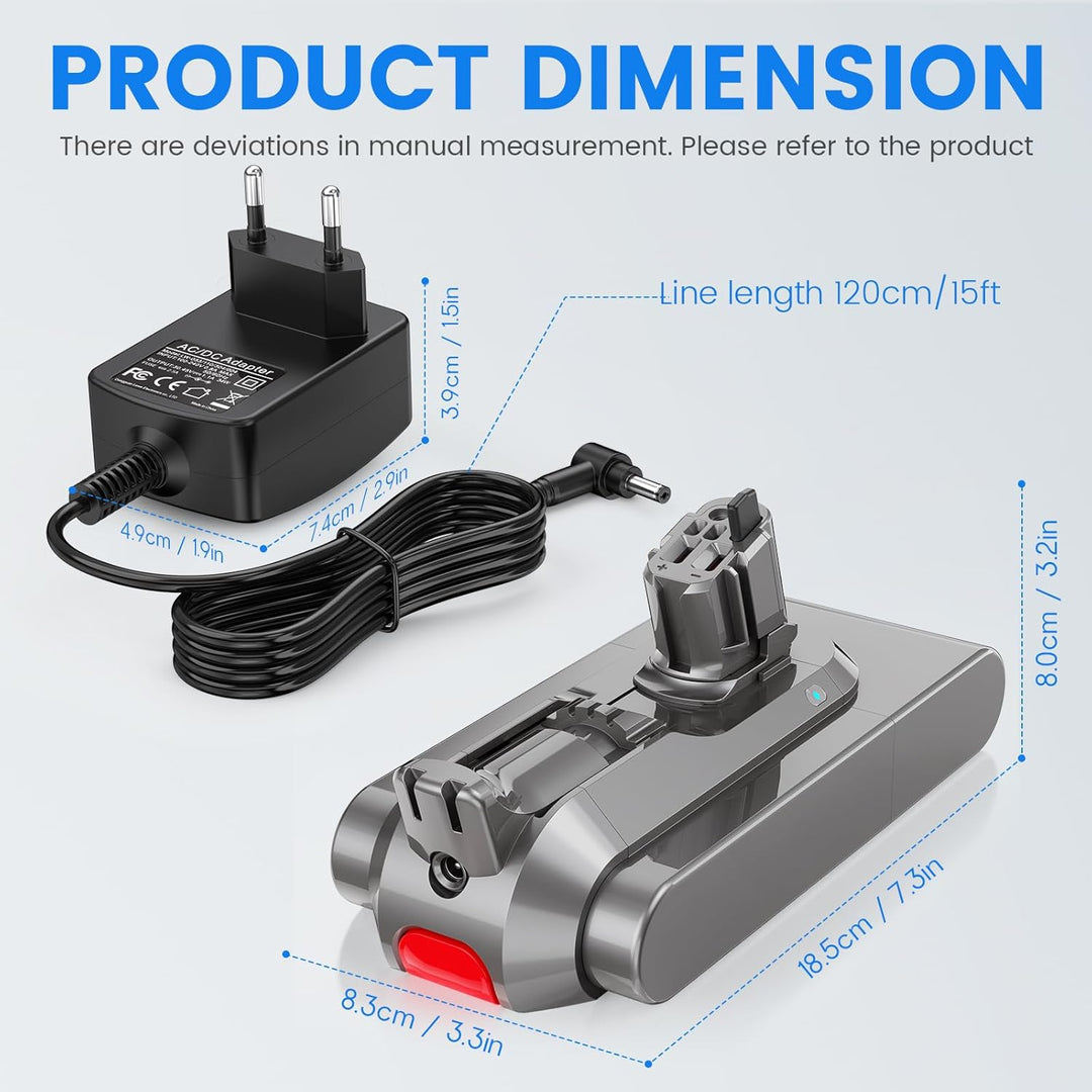 Klickstil SV15 Akku mit Ladegerät für Dyson V11, 3900mAh ASUNCELL Ersatzakku für V11 Torque Drive Ou