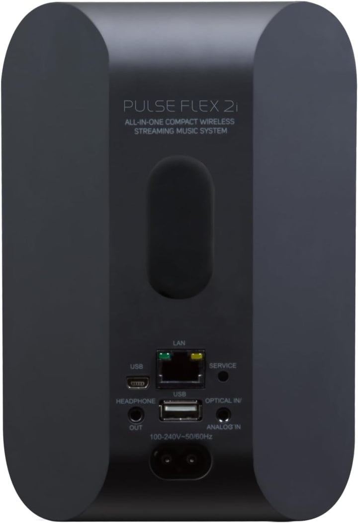 Bluesound Pulse Flex 2i tragbarer kabelloser Streaming-Lautsprecher - Schwarz Black, Black