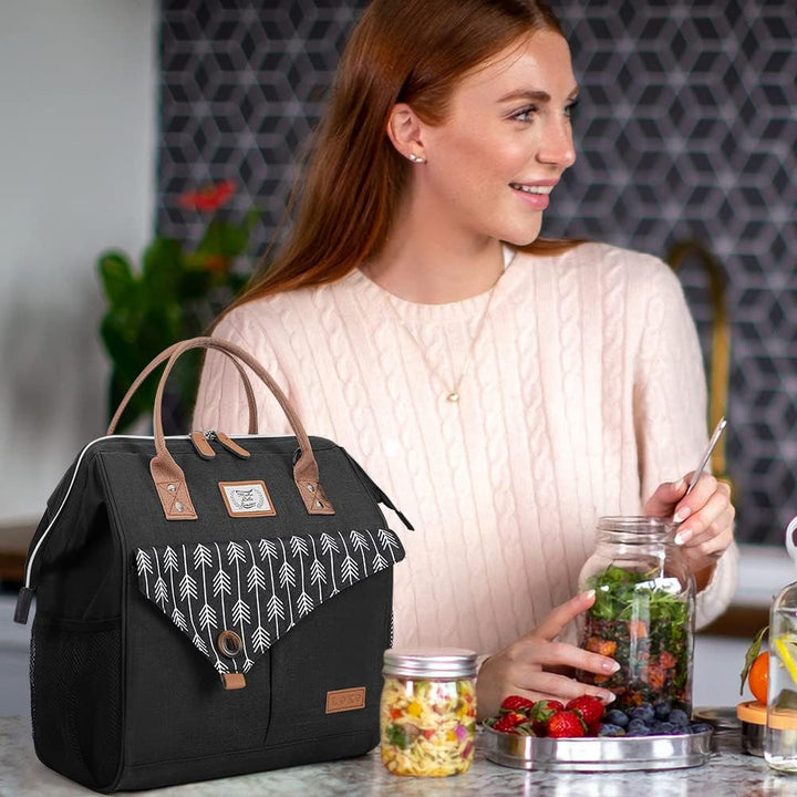 Lekesky Kühltasche Damen mit Schulterriemen, Lunchtasche Isolierte für Frauen Auslaufsichere Weit Ge