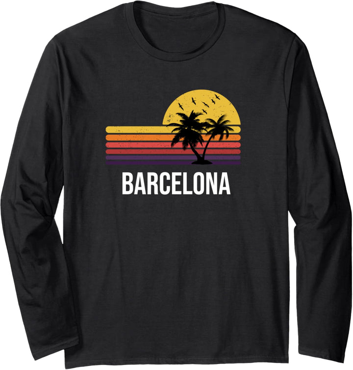 Barcelona Souvenir Urlaub Langarmshirt