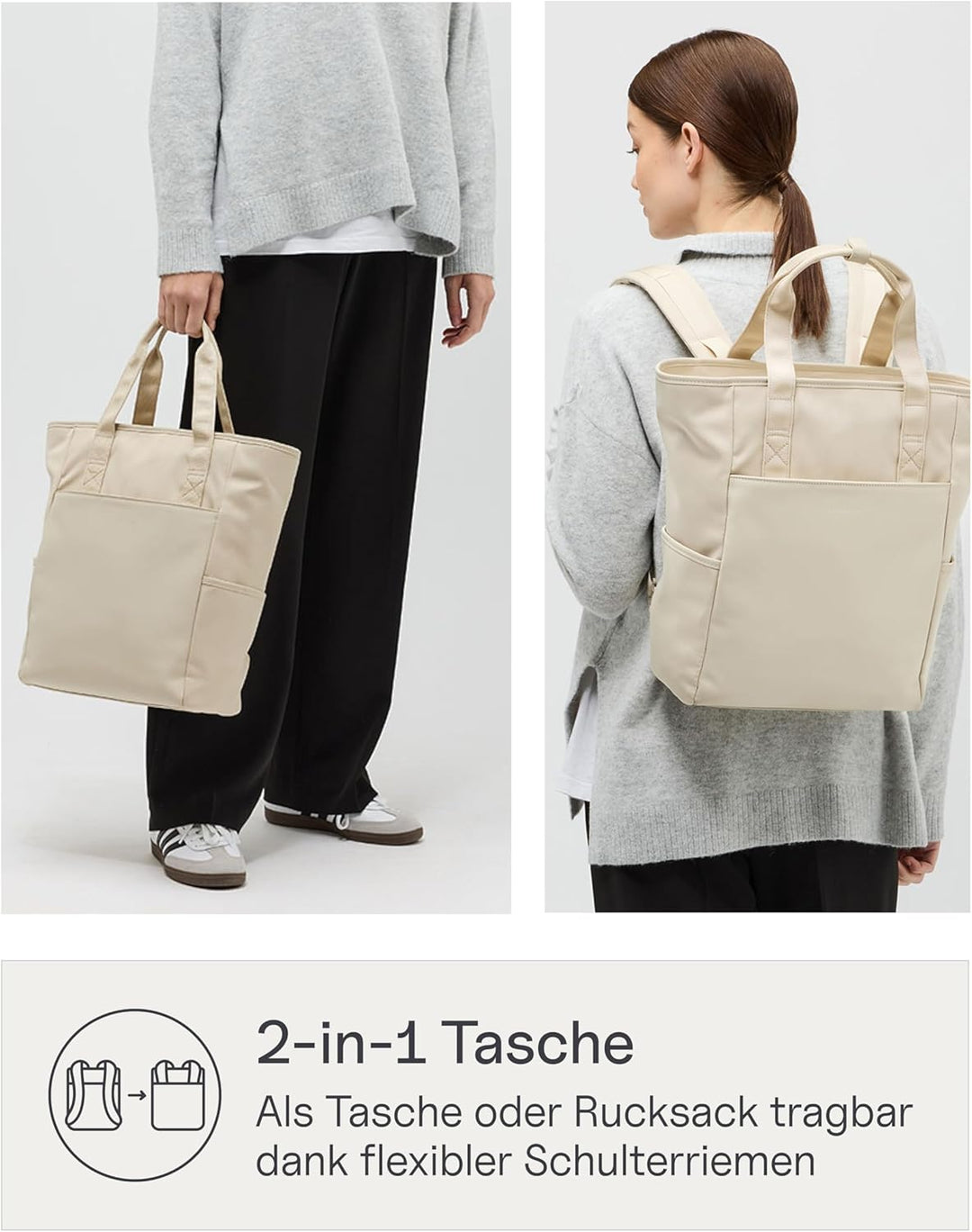 Kapten & Son Rucksack Lindby Diaper Set 20 L | 2in1 Wickelrucksack & Wickeltasche mit Kinderwagen- u