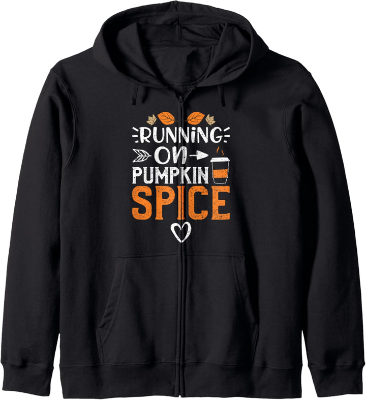 Funny Pumpkin Spice: Running on Pumpkin Spice - Kürbis Kapuzenjacke