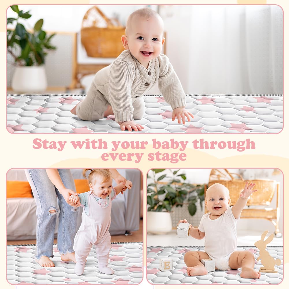 Baby Spielmatte, 150 * 200cm Baby Krabbelmatte, Baby Faltbare Spielmatte, Krabbeldecke für Baby, Kle