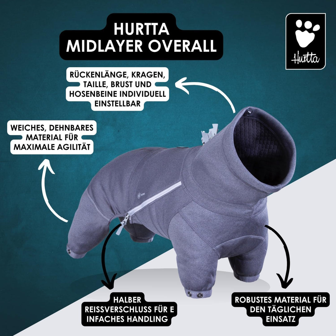 Hurtta Midlayer Hundeoverall, Brombeere, 24 Monate brombeerfarben (24M) US, brombeerfarben (24M) US