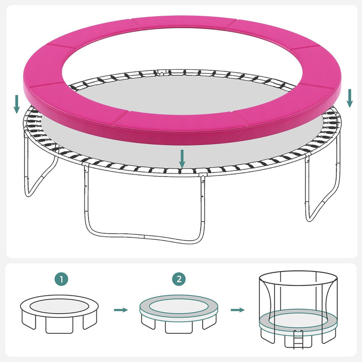 SONGMICS Trampolin Randabdeckung, Ø 183 cm, Federabdeckung, Randschutz, Sicherheitsm