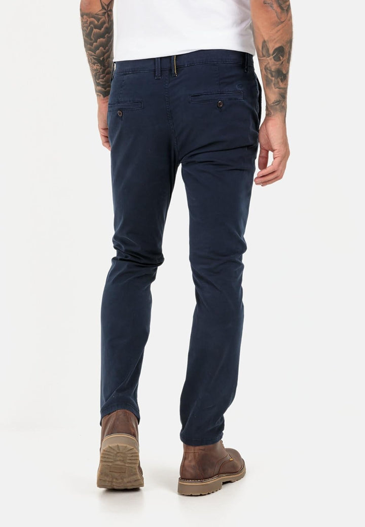camel active Herren Slim Fit Chino 32W / 34L Blau, 32W / 34L Blau