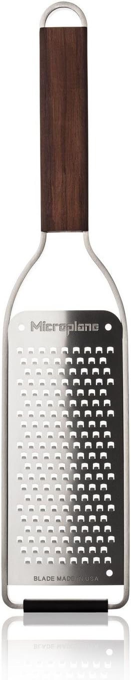 Microplane Master Serie Reiben-Set, Walnussholzgriff, 5 Klingenformen, silber/braun, 5-teilig (1 Set