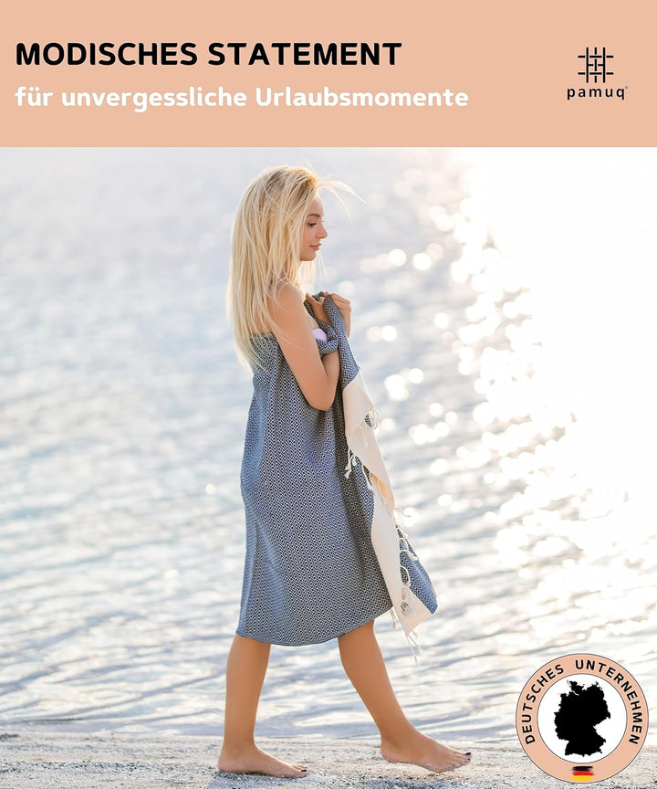 Strandtuch XXL Saunatuch Badetuch Hamamtuch Gross Baumwolle Duschtuch Pestemal Handtuch Fouta Pareo