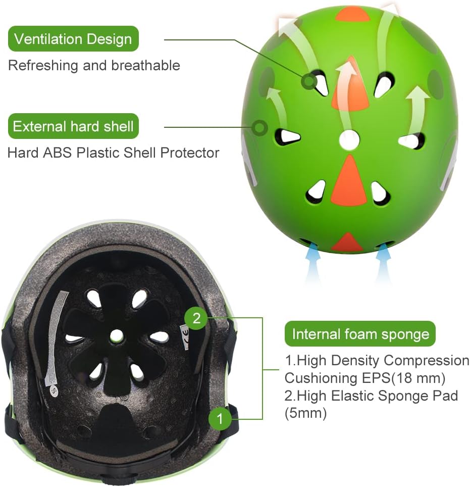 XIAPIA Kinderhelm 2-5 Jahre leicht Fahrradhelm Verstellbar Skaterhelm für Laufrad Motorrad, Kinder C