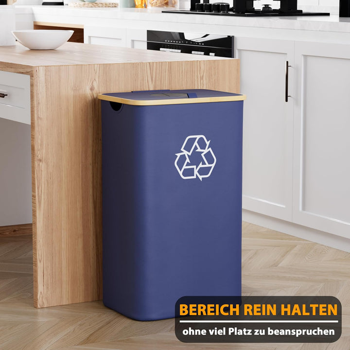 SpaceAid 100L Pfandflaschen Sammelbehälter, Pfandsammler Organizer mit Deckel und 2 wiederverwendbar