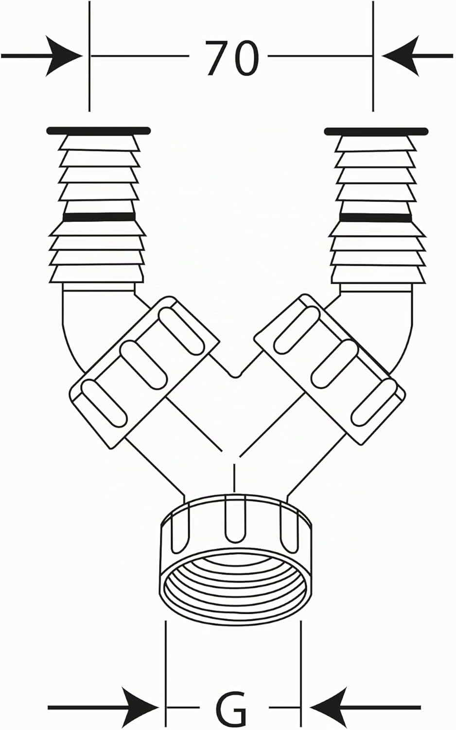 Otto Haas Polypropylen Anschluss mit Rückschlagventil