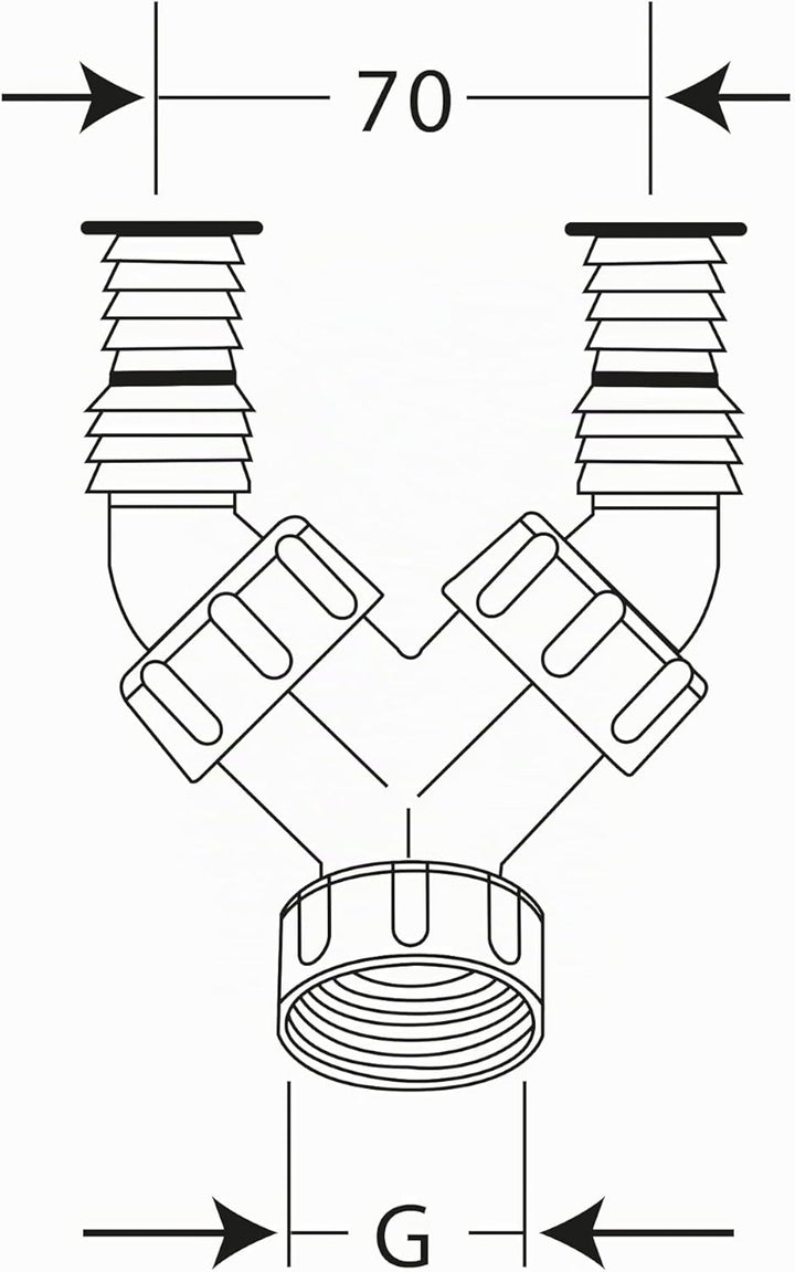 Otto Haas Polypropylen Anschluss mit Rückschlagventil