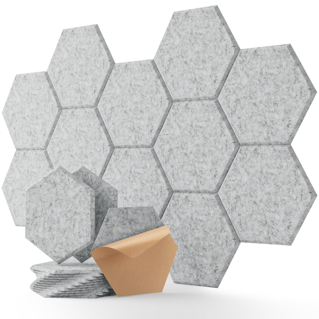 Hexagon Akustikplatten Selbstklebend Soundsbay 12 Stück Schallschutzplatten Hohe Dichte Akustik Pane