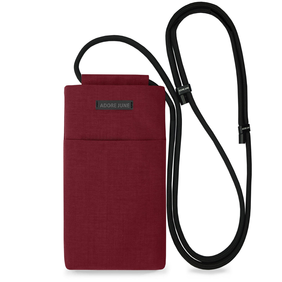 Adore June Move Handy Umhängetasche Crossbody 6-6,3 Zoll Bordeaux-Rot | Kompatibel mit iPhone 17 Pro
