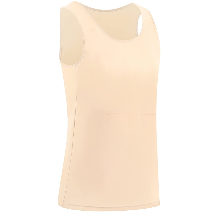 XUJI Brust Binder Transgender Tomboy Atmungsaktiv Langer Binder Pullover Tank Top M Nude, M Nude