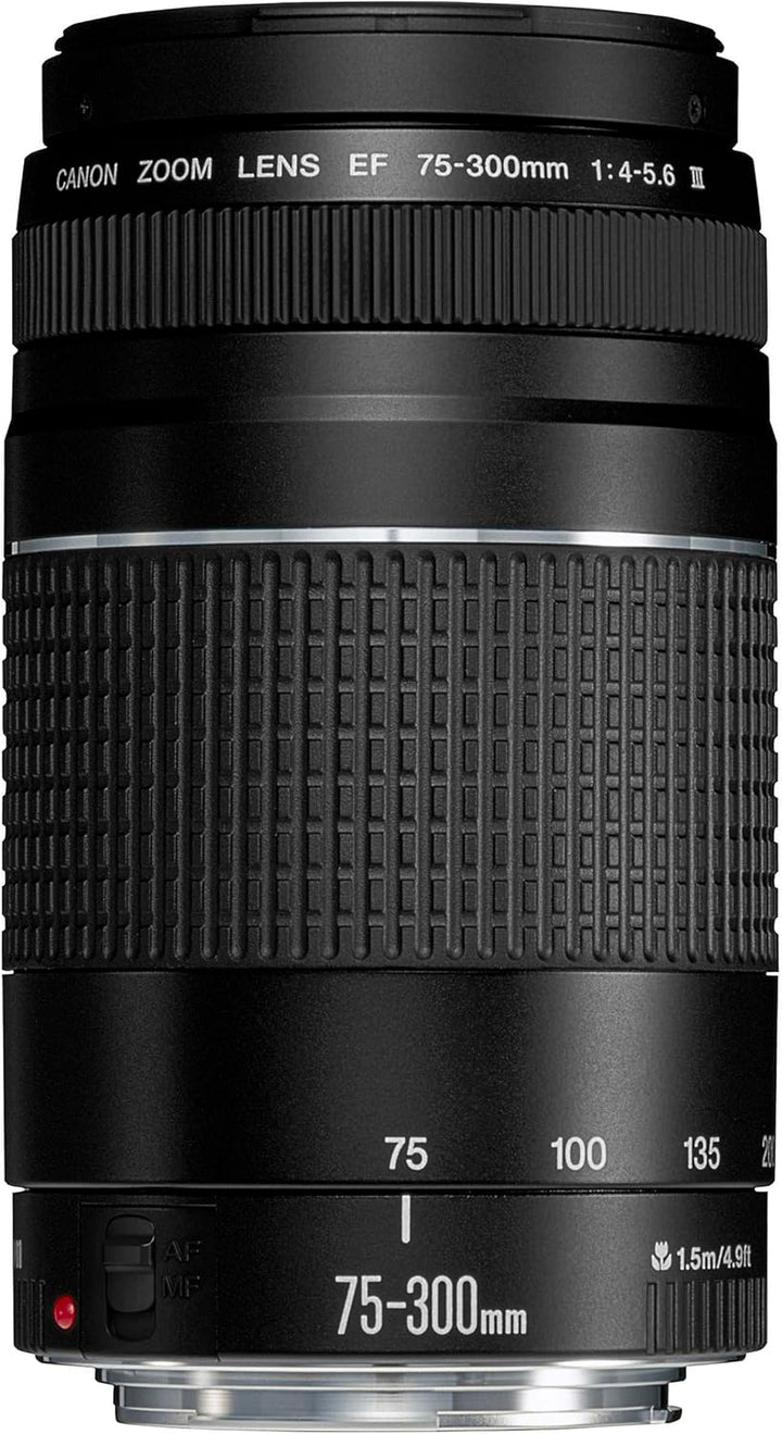 Canon EF 75-300mm F4.0-5.6 III Zoomobjektiv (58mm Filtergewinde) schwarz Telezoomobjektiv Single, Te