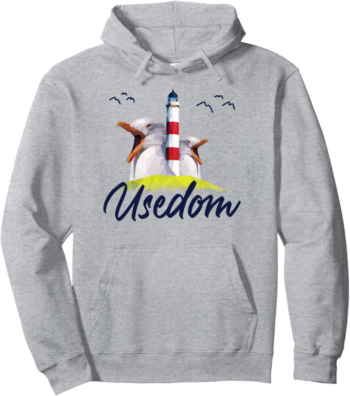 Usedom Insel Leuchtturm Ostsee Möwe Pullover Hoodie