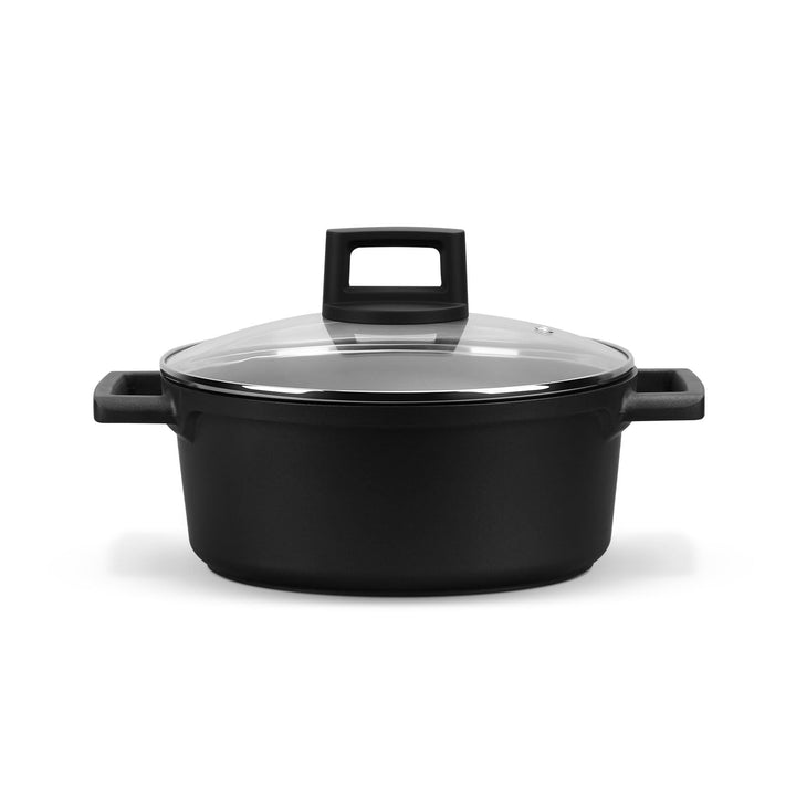Topf Homelux 24cm Kochtopf Induktion Schmortopf mit Glasdeckel, 4,6L Kochtöpfe mit Antihaftbeschicht