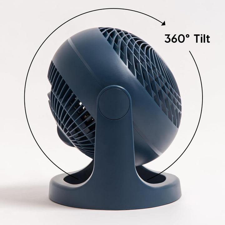 Iris Ohyama Woozoo, 23m², Ventilator, Blau, 3 Geschwindigkeiten, leise, Table Fan, Tischventilator,