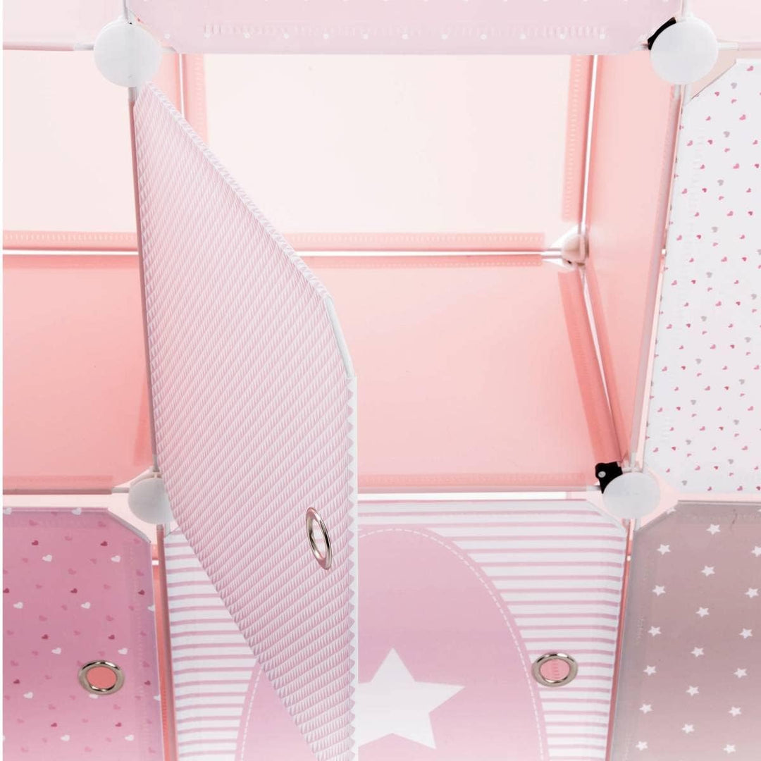 Kinder Aufbewahrungsboxen Schloss - rosa 96 × 109 cm - Rosa - Atmosphera créateur d'intérieur Rosa S