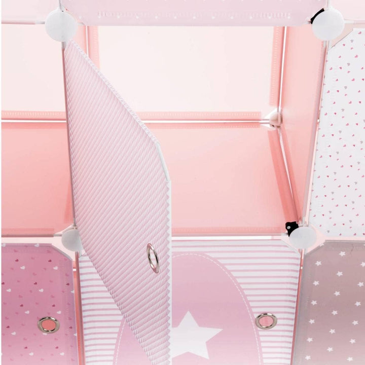 Kinder Aufbewahrungsboxen Schloss - rosa 96 × 109 cm - Rosa - Atmosphera créateur d'intérieur Rosa S