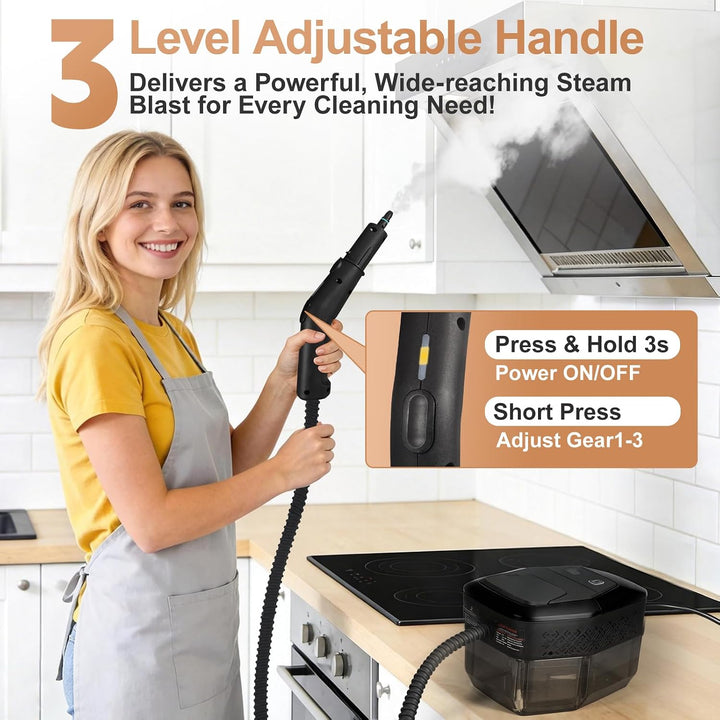 Dampfreiniger, Dampfreiniger handgerät, 1500 W, Handdampfreiniger, schnelles Aufheizen in 15 Sekunde